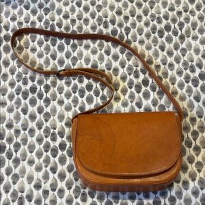 Le Bas Brown Leather Crossbody Bag with Adjustable Strap